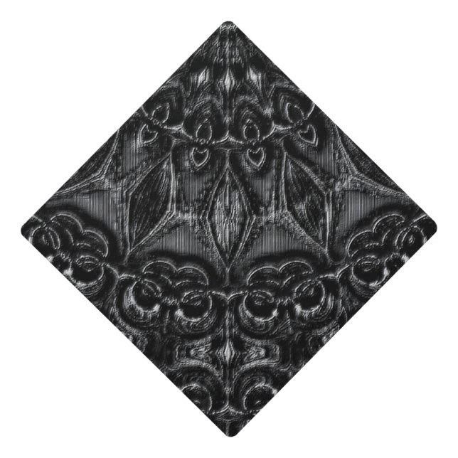 Charcoal Mandala  Graduation Cap Topper (Front)