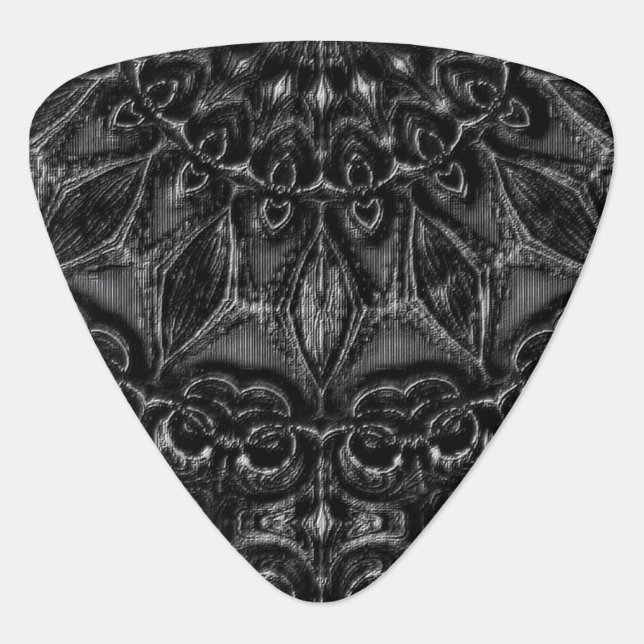Charcoal Mandala   Guitar Pick (Front)