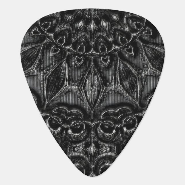 Charcoal Mandala  Guitar Pick (Front)