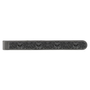 Charcoal Mandala Gunmetal Finish Tie Bar
