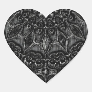 Charcoal Mandala Heart Sticker