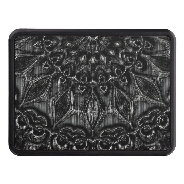 Charcoal Mandala  Hitch Cover (Front)