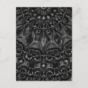 Charcoal Mandala  Holiday Postcard