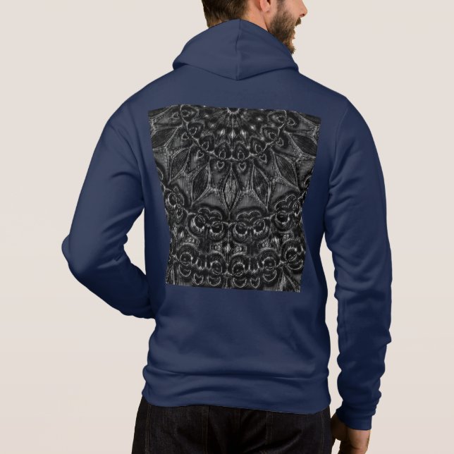 Charcoal Mandala  Hoodie (Back)