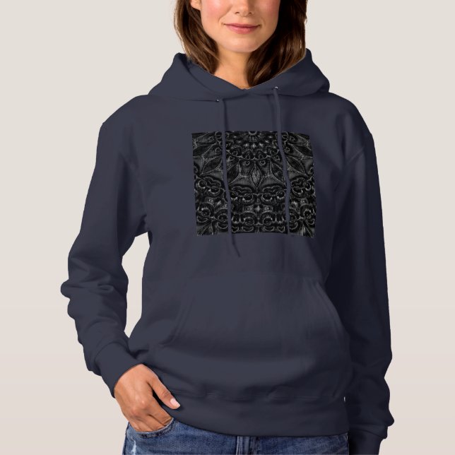 Charcoal Mandala  Hoodie (Front)