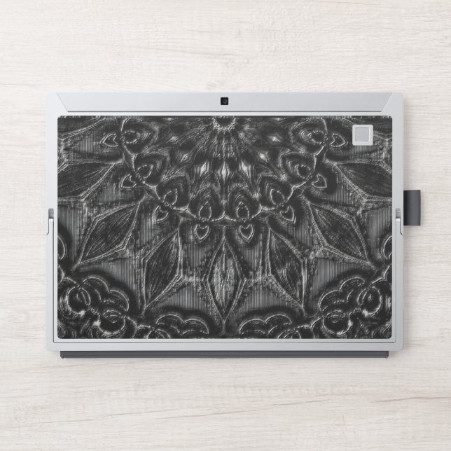 Charcoal Mandala  HP Laptop Skin (Front)