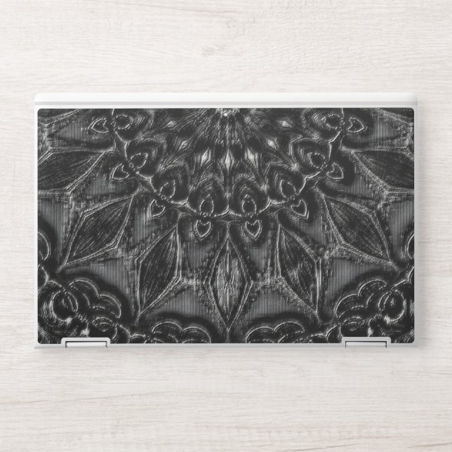 Charcoal Mandala  HP Laptop Skin (Front)
