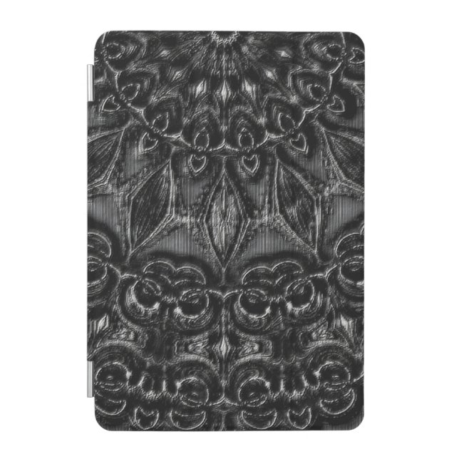 Charcoal Mandala   iPad Mini Cover (Front)