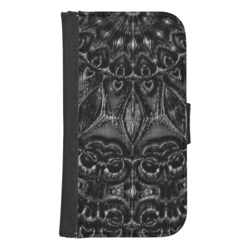 Charcoal Mandala iPhone Wallet Case