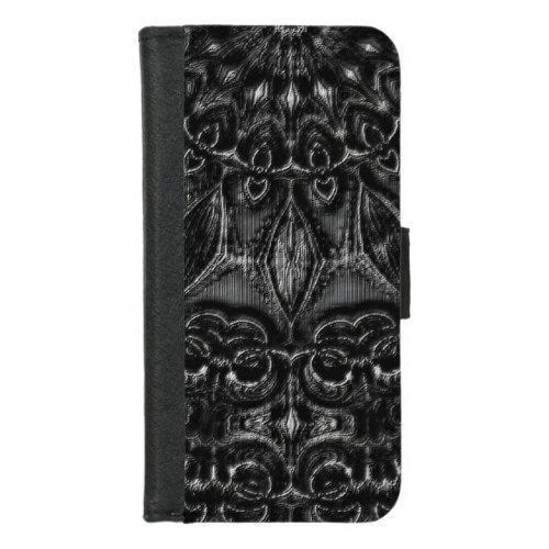 Charcoal Mandala iPhone 87 Wallet Case