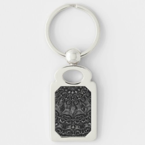 Charcoal Mandala   Keychain