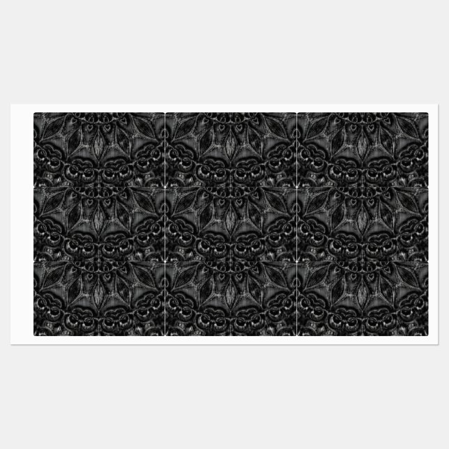 Charcoal Mandala  Kids' Labels (Sheet)