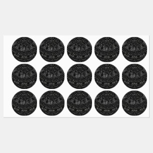 Charcoal Mandala Kids' Labels