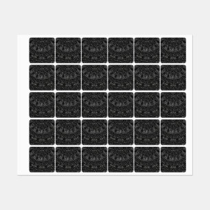 Charcoal Mandala Labels