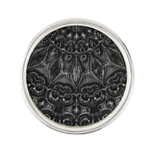 Charcoal Mandala  Lapel Pin