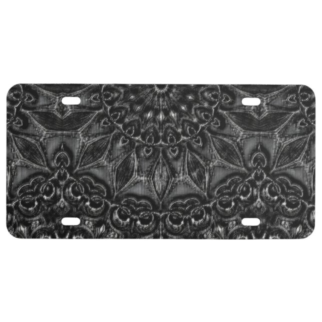 Charcoal Mandala  License Plate (Front)