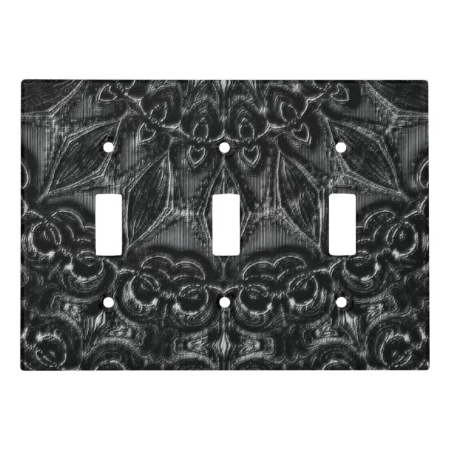 Charcoal Mandala   Light Switch Cover (Front)