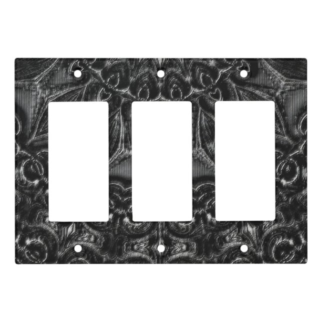 Charcoal Mandala   Light Switch Cover (Front)