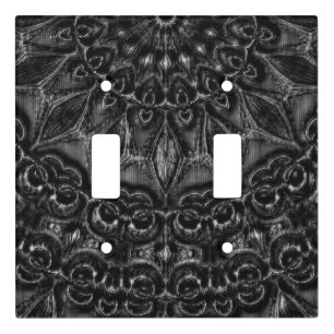 Charcoal Mandala Light Switch Cover