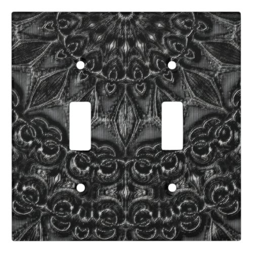 Charcoal Mandala   Light Switch Cover