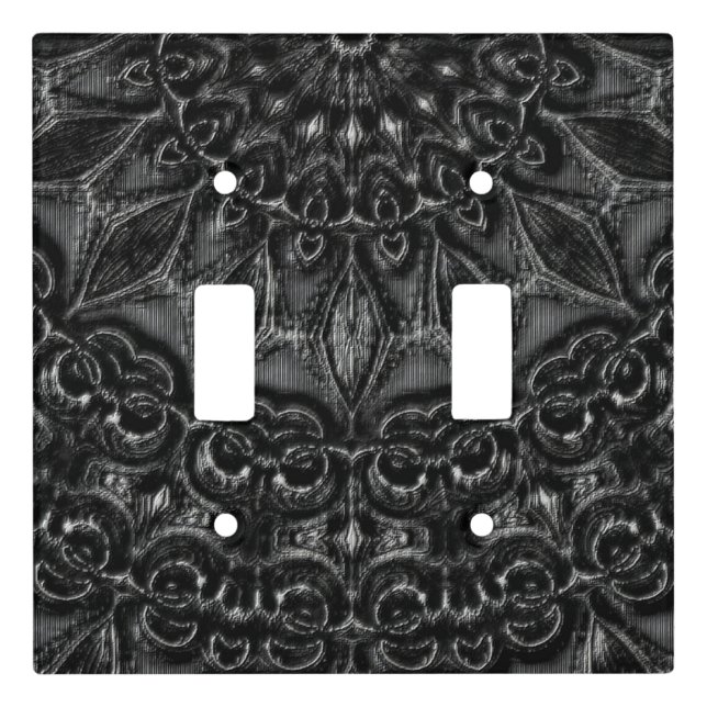 Charcoal Mandala   Light Switch Cover (Front)