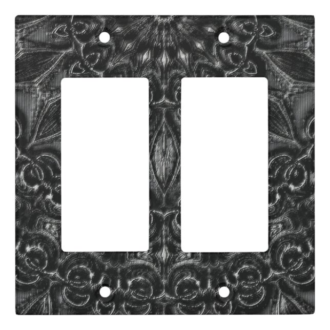 Charcoal Mandala   Light Switch Cover (Front)