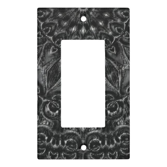 Charcoal Mandala   Light Switch Cover (Front)