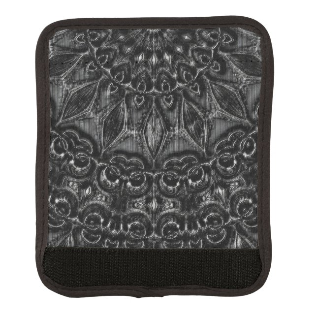 Charcoal Mandala  Luggage Handle Wrap (Front)