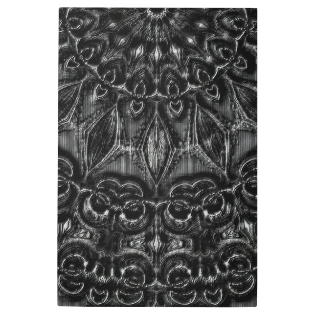Charcoal Mandala  Metal Print (Front)