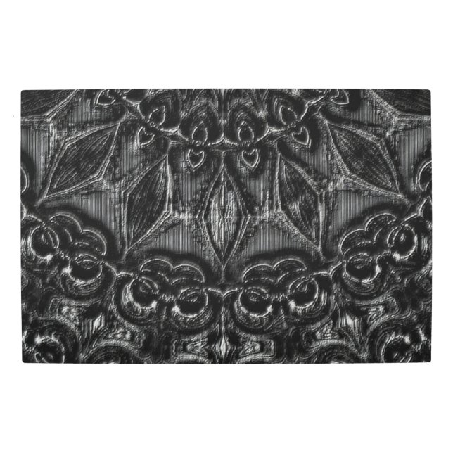 Charcoal Mandala  Metal Print (Front)
