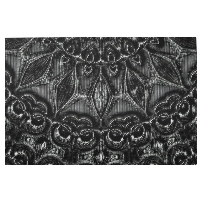 Charcoal Mandala  Metal Print (Front)