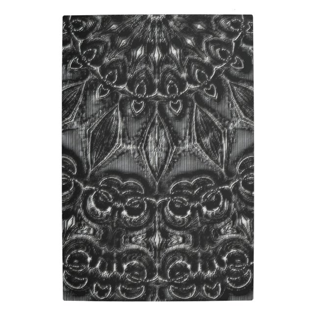 Charcoal Mandala  Metal Print (Front)