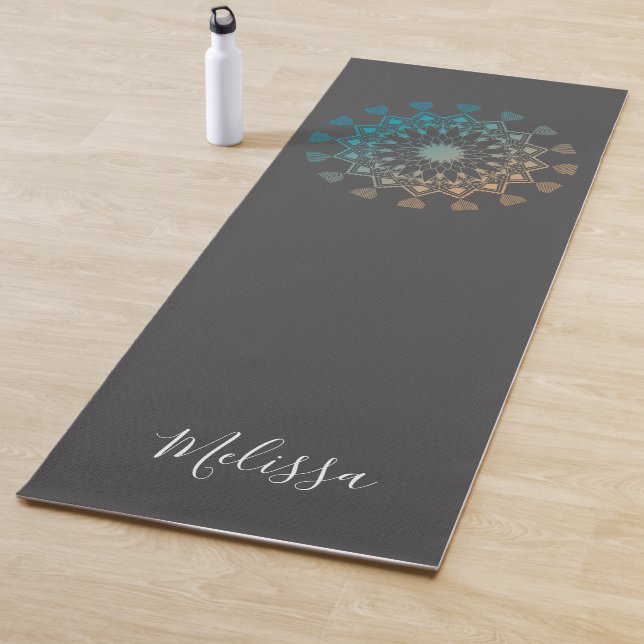 Charcoal Mandala Mindfulness Yoga Mat (In Situ)