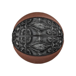 Charcoal Mandala   Mini Basketball