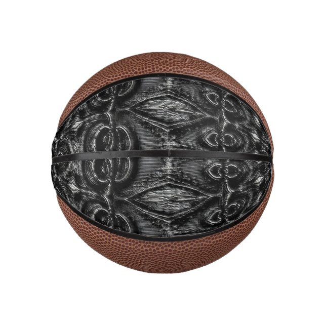 Charcoal Mandala   Mini Basketball (Front)