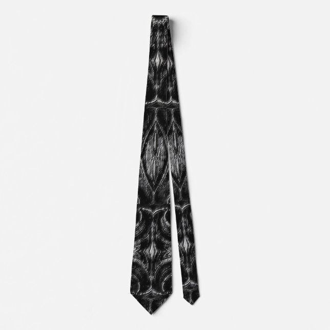 Charcoal Mandala  Neck Tie (Front)