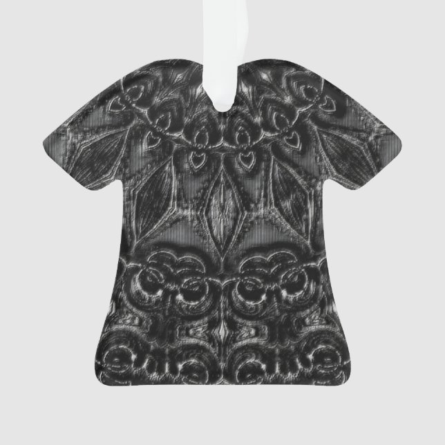 Charcoal Mandala  Ornament (Front)