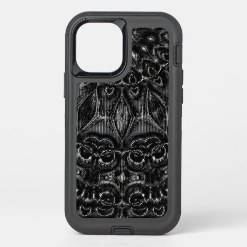 Charcoal Mandala  OtterBox Defender iPhone 12 Pro Case