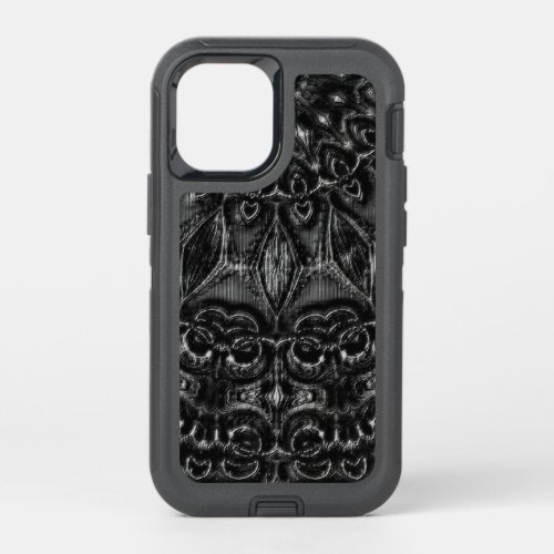 Charcoal Mandala  OtterBox Defender iPhone 12 Mini Case