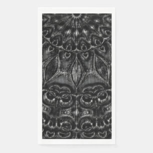 Charcoal Mandala   Paper Guest Towels