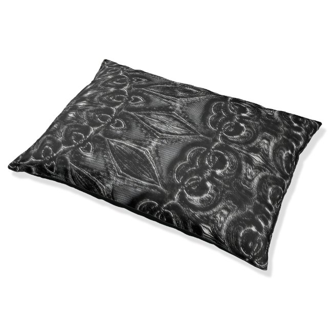 Charcoal Mandala  Pet Bed (Angled)