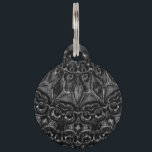 Charcoal Mandala  Pet ID Tag<br><div class="desc">Thank you for checking out my design. Follow my art on Instagram @MRNStudios or ko-fi.com/MRNStudios</div>