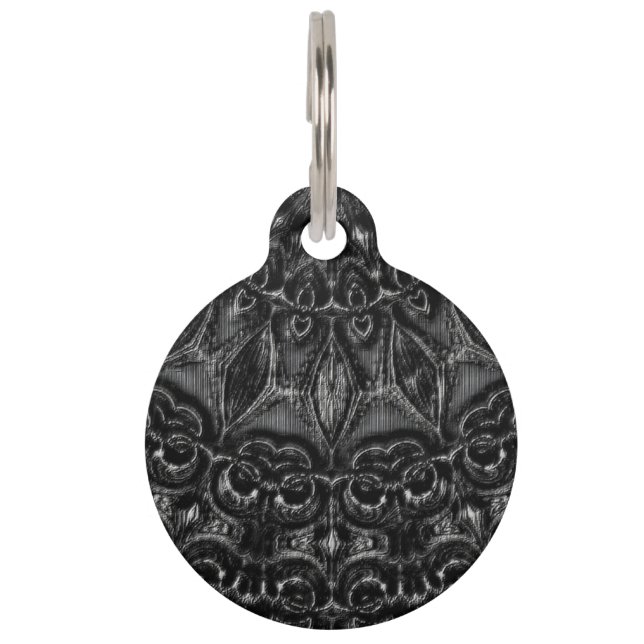 Charcoal Mandala  Pet ID Tag (Front)