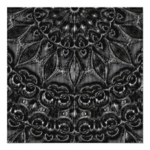 Charcoal Mandala Photo Print