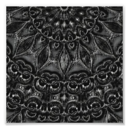 Charcoal Mandala  Photo Print