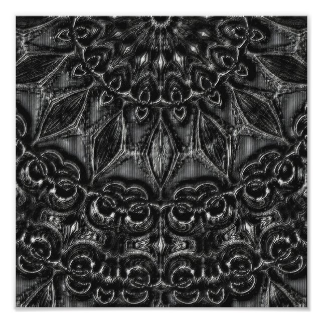 Charcoal Mandala  Photo Print (Front)