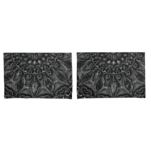 Charcoal Mandala  Pillow Case
