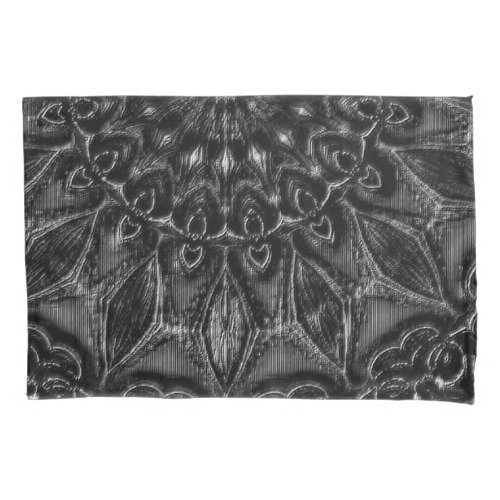 Charcoal Mandala  Pillow Case