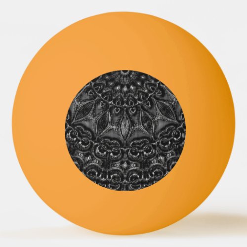 Charcoal Mandala  Ping Pong Ball