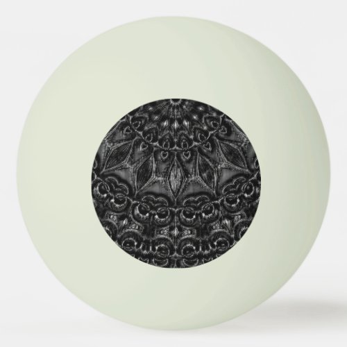 Charcoal Mandala  Ping Pong Ball